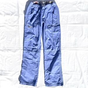 Koi Lindsey Scrub Pants Womens XS Tall Light Ceil Blue Cargo Drawstring